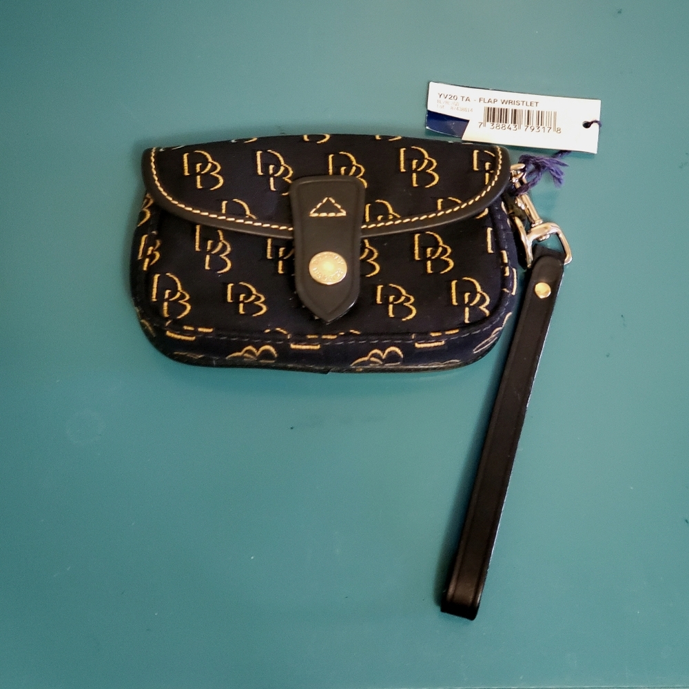 Dooney and Bourke signature snap flap wristlet